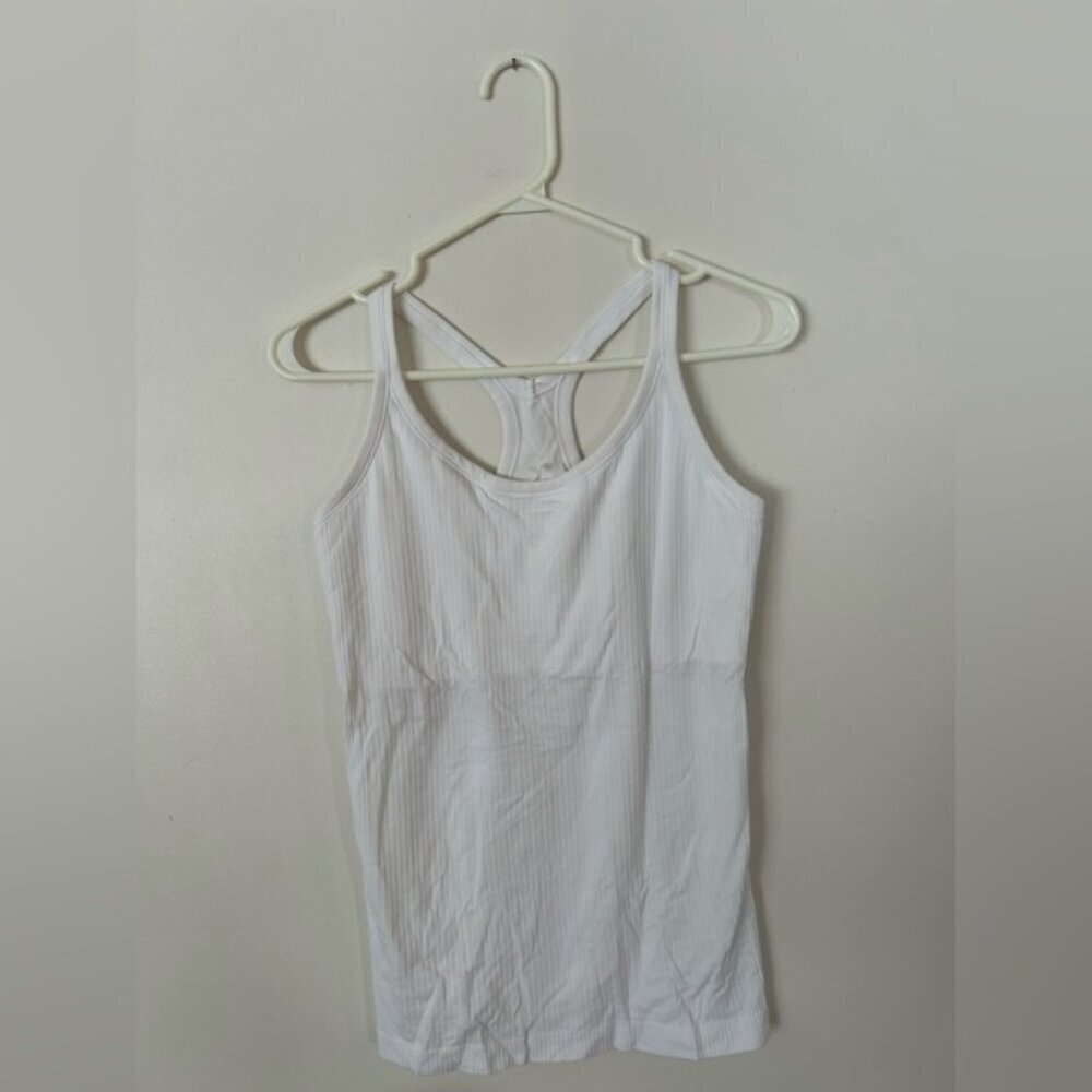 NWOT Lululemon Lululemon Ebb To Street TankHeathered White Size 8